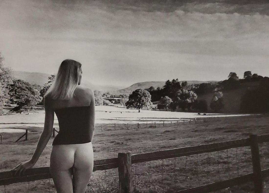 John Swannell, Nude On The Farm, 1980'S: Photographer: John Swannell was born in 1946. After leaving school at 16, he worked first as an assistant at Vogue Studios and then assisted David Bailey for four years before setting up his own studi