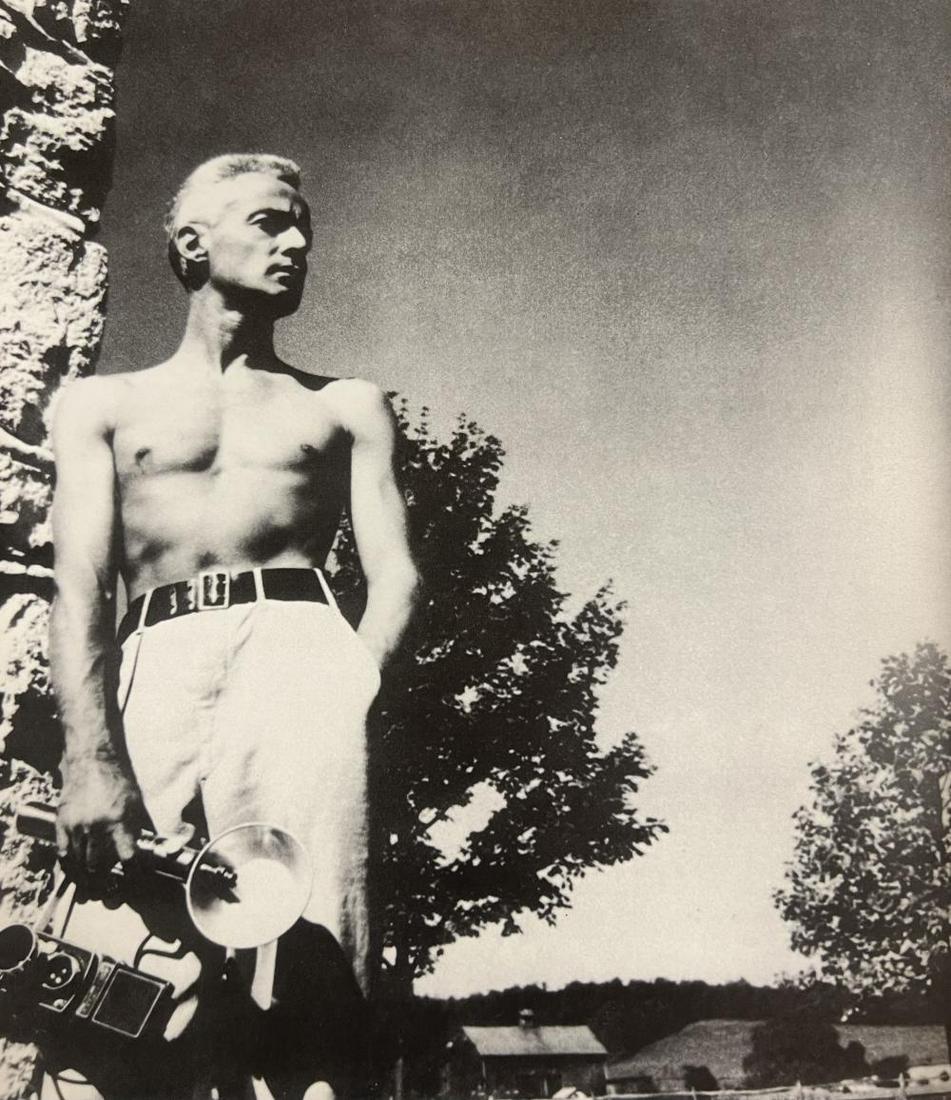 George Platt Lynes, Russell Lynes, In Stone Blossom, 1940: Photographer: George Platt Lynes (American 1907 - 1955), Internationally renowned photographic artist, best known for portraiture, fashion, dance & nude studies. Title: Russell Lynes, In Stone Blossom
