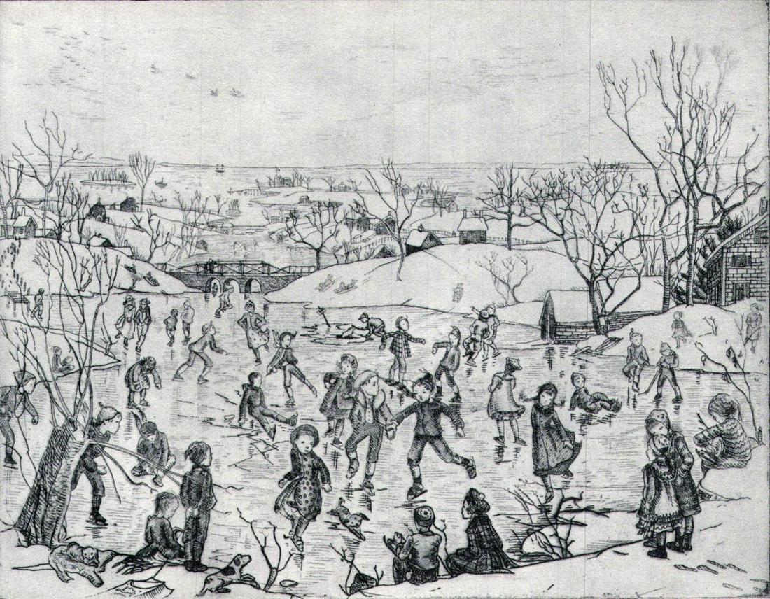 Lauren Ford, Milton Pond, Thanksgiving Day, 1939 (1 of 1)