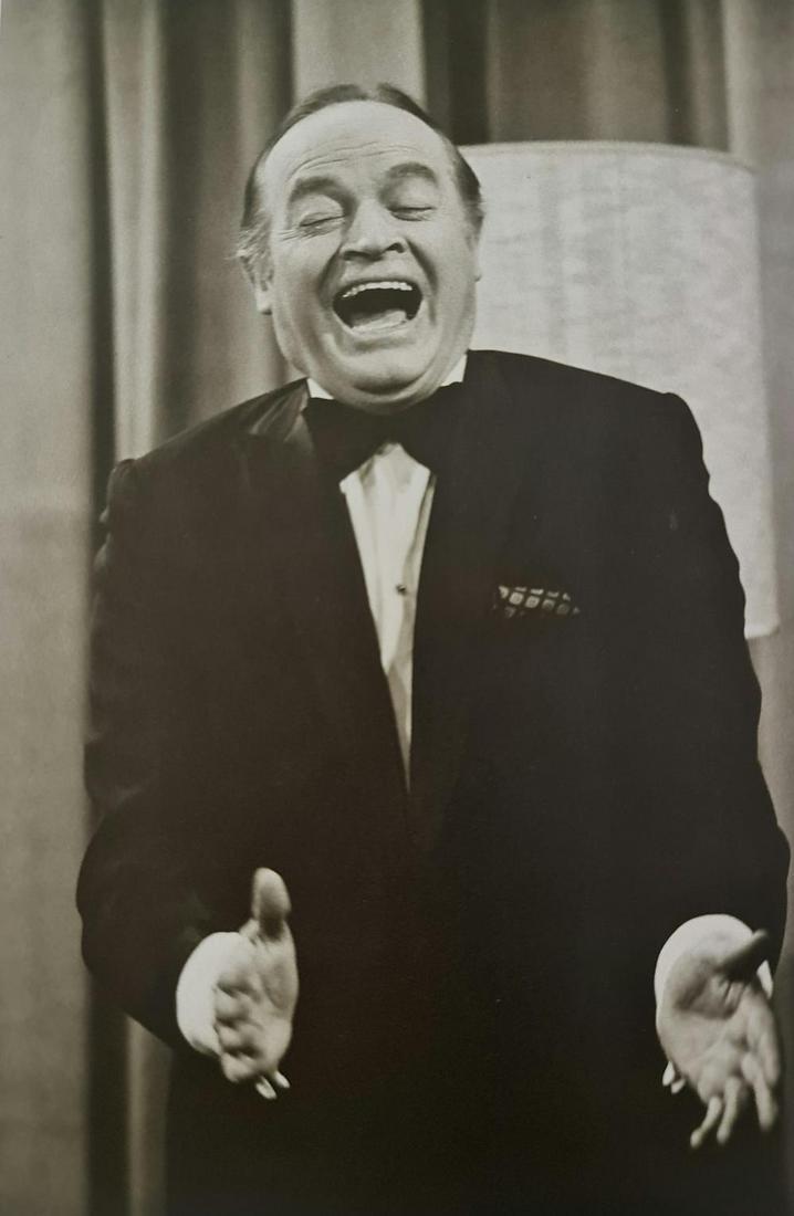 Terry O'Neill, Bob Hope In London For This Is Your Life, 1970: Photographer: Terry ONeill was a British photographer, known for documenting the fashions, styles, and celebrities of the 1960s. Title: Bob Hope in London for this is your life Date Of Negative: 1970 