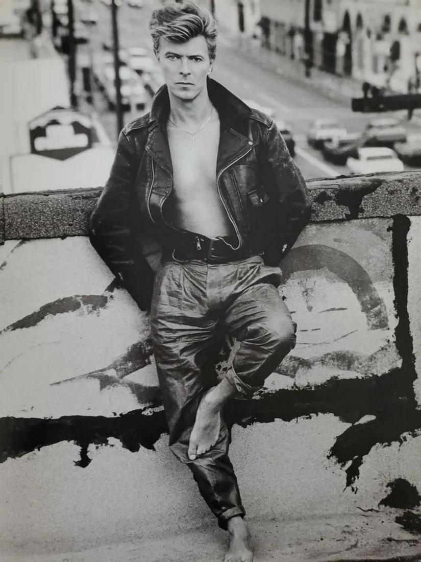 HERB RITTS, David Bowie, Los Angeles, 1987: Photographer: Herbert "Herb" Ritts (American, 1952 - 2002) - renowned fashion, art and celebrity photographer. Title: David Bowie, Los Angeles Date Of Negative: 1987 Type Of Print: Fine Duotone Photo
