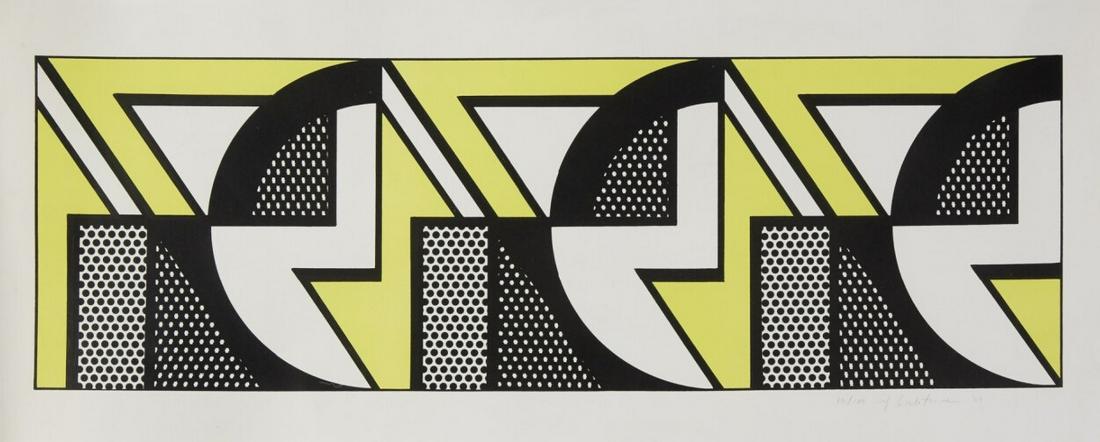 Roy Lichtenstein 'Repeated Design - 1969' Corlett No. 90, Lithograph on Arches paper (1 of 2)