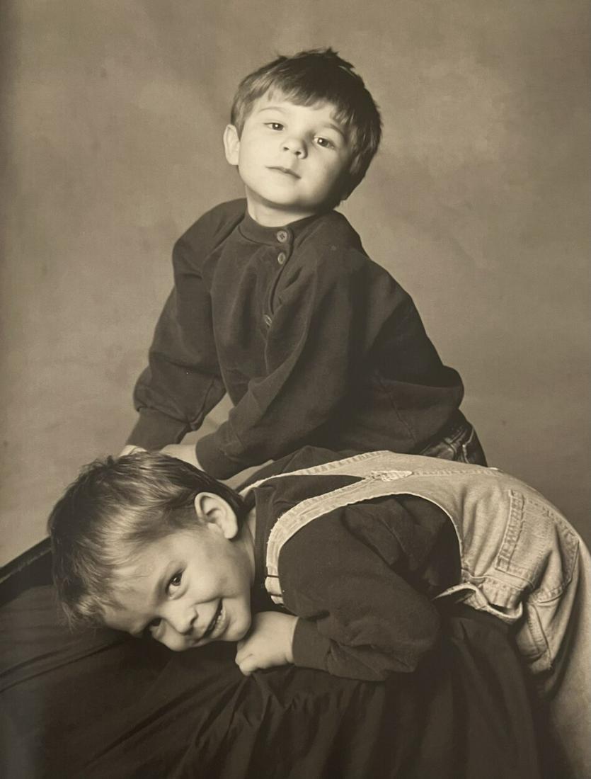 Patrick Demarchelier, Arthur and Victor Demarchelier, New York, 1987: Photographer: PATRICK DEMARCHELIER: internationally renowned fashion and portrait photographer known for his ability to represent the true personalities of his subjects. He discovered his passion at 1