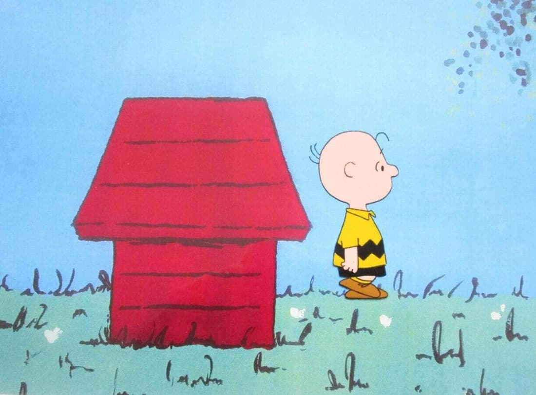 Charles Schulz 'Charlie Brown Peanuts' Original Animation Production Cel & Drawing (1 of 2)