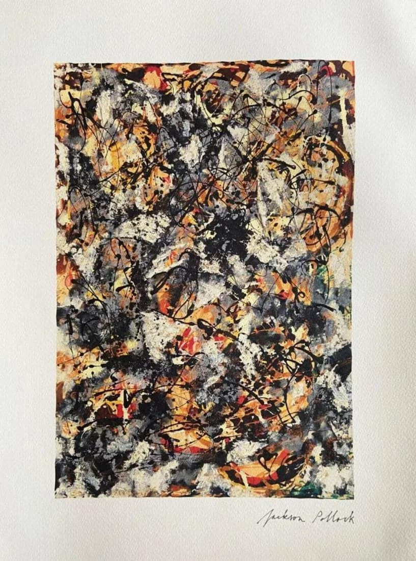 Jackson Pollock , 'Untitled- 1982' Limited edition lithograph (1 of 2)