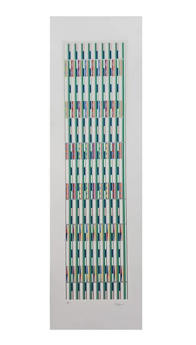 Yaacov Agam, Vertical Orchestration, Serigraph Signed & Numbered (1 of 2)