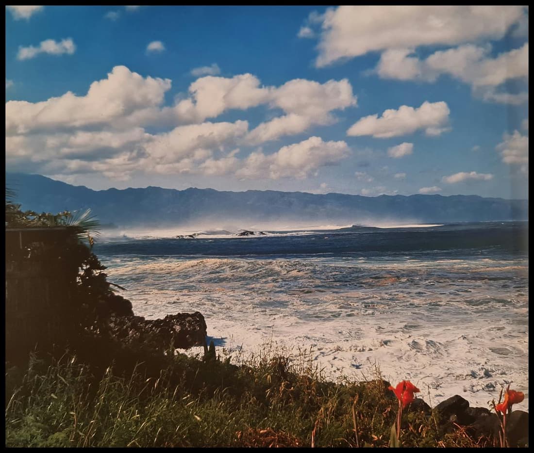 Leroy Grannis, West of Waimea Bay, 1966: Photographer: LeRoy Grannis (1917-2011) captured the early surf lifestyle of Southern California unlike any other of his generation. Subject/Title: West of Waimea Bay Date Of Negative: 1966 Type Of Pr
