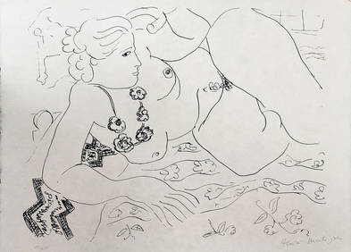 Henri Matisse 'Woman reclining with necklace -1960' Lithograph on Japon paper (1 of 3)