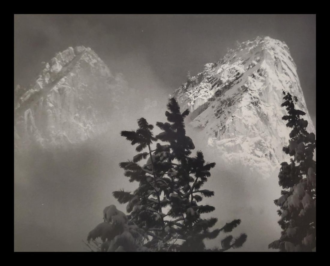 Ansel Adams, Eagle Peak and Middle Brother, Winter, Yosemite National Park, California, C. 1968: Photographer: Ansel Adams (American, 1902 - 1984) - Internationally renowned American photographer. One of the most influential artists in photographic history. Title: "Eagle Peak and Middle Brother,
