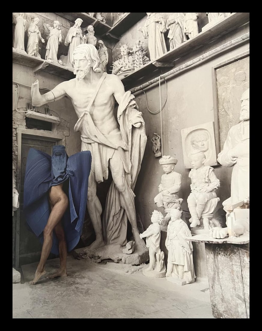 Marc Lagrange, The Blue Cage, 2000's: Photographer: Marc Lagrange was a Belgian photographer known for his nude portraits of female figures. Lagrange created dream-like and fantastical narrative pictures populated by beautiful nudes that