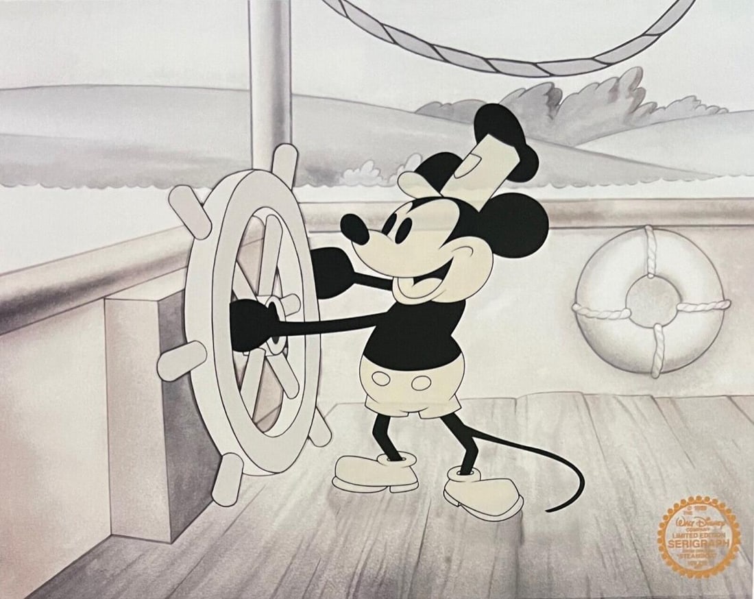 DISNEY Mickey Mouse Steamboat Willie Limited Edition Sericel (1 of 1)