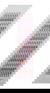 Yaacov Agam, Vertical Orchestration, Serigraph Signed & Numbered: Artist: Yaacov Agam Title: From the VERTICAL ORCHESTRATION portfolio Year: C1980s Dimensions: 26 in. by 8.5 in. Edition: 31/54 Medium: Silkscreen Condition: Excellent Signature Details: Hand-signed an