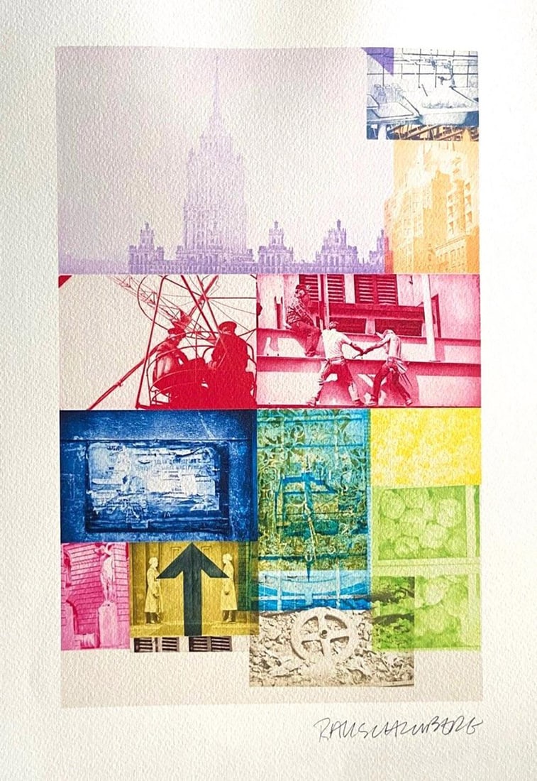 Robert Rauschenberg 'Soviet American Array' 1991, Limited Edition Lithograph (1 of 2)