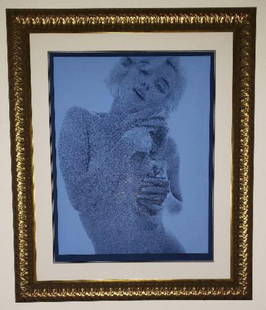 Bert Stern, Marilyn Monroe With Roses Body Shot - Dark Blue Edition: Artist: Bert Stern Title: Marilyn Monroe with Roses Body Shot - Dark Blue Edition From the Last Sitting Year: 1962 Medium: Silkscreen Type: Limited Edition Print Medium Details: Screenprint on Blue Fo