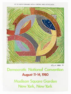 Frank Stella, Democratic National Convention 1980 Signed (Polar Coordinate Iv 1980): Frank Stella Democratic National Convention 1980 SIGNED (Polar Coordinate IV 1980), 1980 Offset lithograph on semigloss paper 37 1/2 × 27 1/2 in | 95.3 × 69.9 cm Edition of 120 (unnumbered) Co