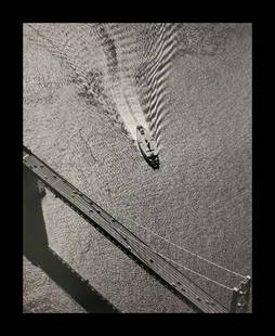 Ansel Adams, Ferry and Bay Bridge from the Air, San Francisco, California, 1954: Photographer: Ansel Adams (American, 1902 - 1984) - Internationally renowned American photographer. One of the most influential artists in photographic history. Title: "Ferry and Bay Bridge from the A
