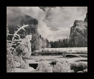 Ansel Adams, Gates of the Valley, Winter, Yosemite National Park, California, C. 1938: Photographer: Ansel Adams (American, 1902 - 1984) - Internationally renowned American photographer. One of the most influential artists in photographic history. Title: "Gates of the Valley, Winter, Yo