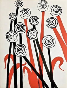 Alexander Calder 'Untitled' Lithograph Proof 1972: ALEXANDER CALDER (1898-1976) 'Untitled' Original Limited Edition Lithograph on Arches paper, 1972 Edition Size: Proof aside from the signed edition of 75 Paper Size: 25.5" × 19.5" Publisher: Inclu