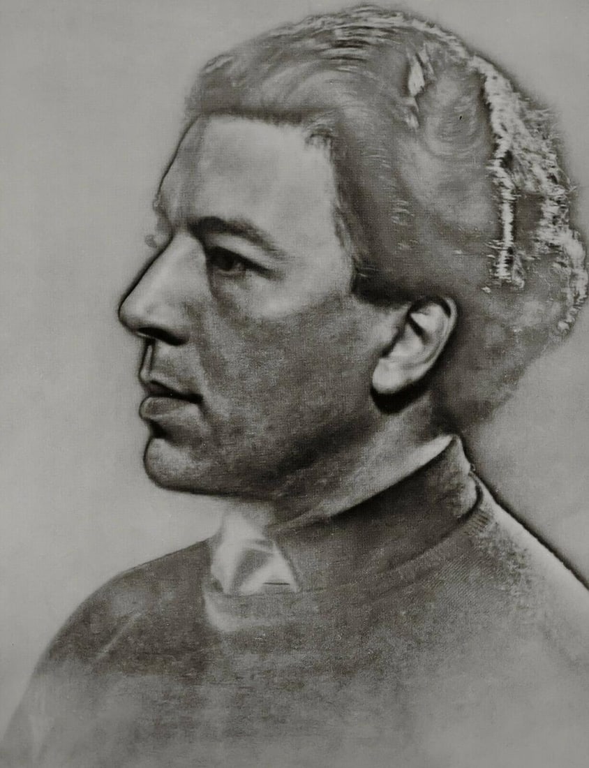 Man Ray, Andre Breton Portrait, 1930, First Edition: Photographer: Man Ray (American born, 1890 - 1976) - Considered one of the most influential artists of the 20th century Man Ray lived most of his life in Paris, France. Best described as a modernist,