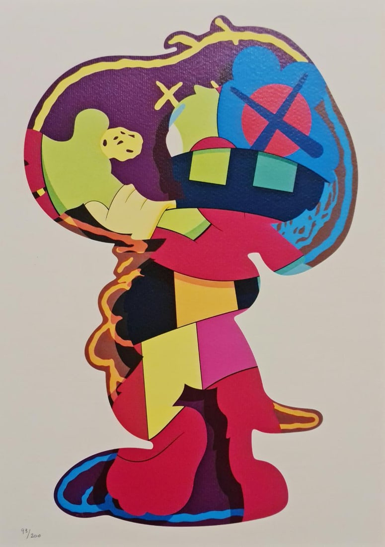 Kaws "Missing" 2021 Limited Edition Lithograph: Kaws "Missing" The lithograph was printed in 2021 by the Mori Art Museum, Tokyo, Japan in 200 copies, Numbered in pencil The work measures 11.75x11.75 Inches. Condition: In Excellent condition Certifi