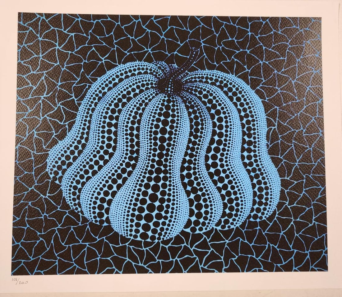 Yayoi Kusama "Pumpkin" 2011, Limited edition lithograph (1 of 2)