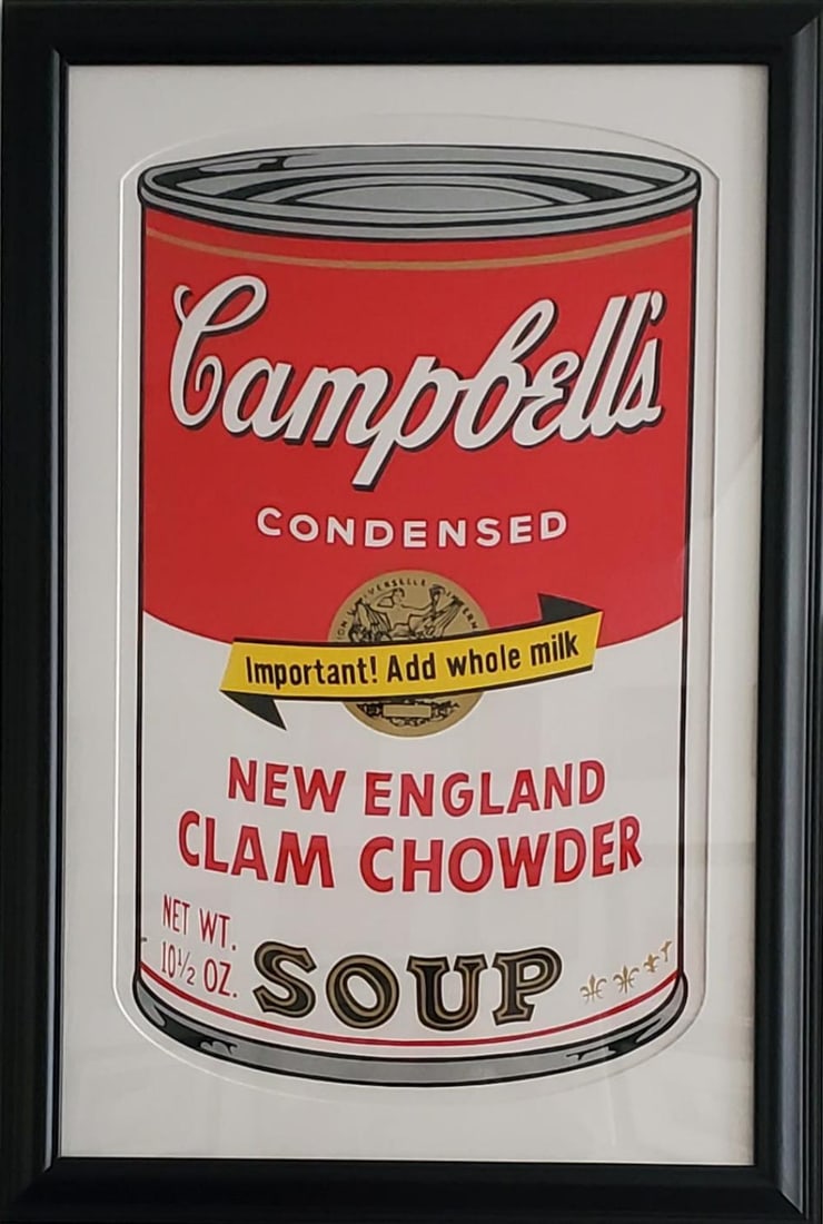 Andy Warhol, New England Clam Chowder, Sunday B. Morning, Framed Serigraph (1 of 2)