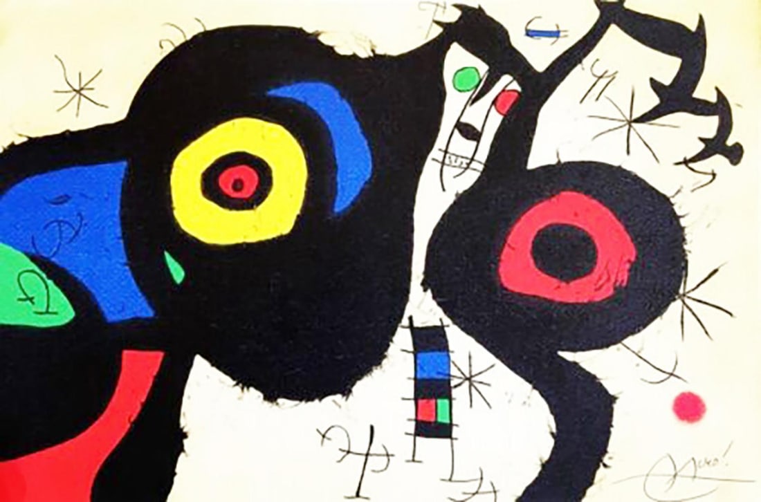 Joan Miro 'The Two Friends' 1969, limited edition lithograph (1 of 2)