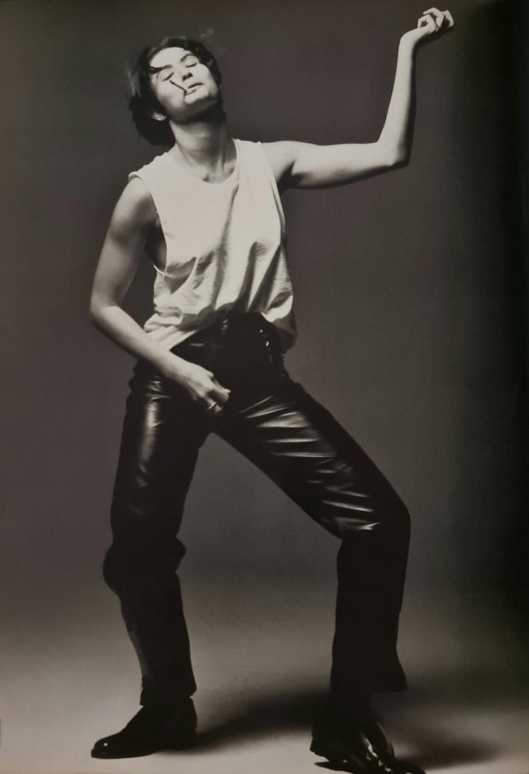 Michel Compte, Demi Moore imitating goatee, 1993 (1 of 1)