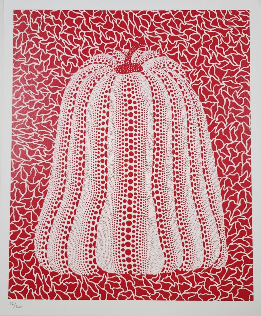 Yayoi Kusama "Pumpkin" 2011, Limited edition lithograph (1 of 2)