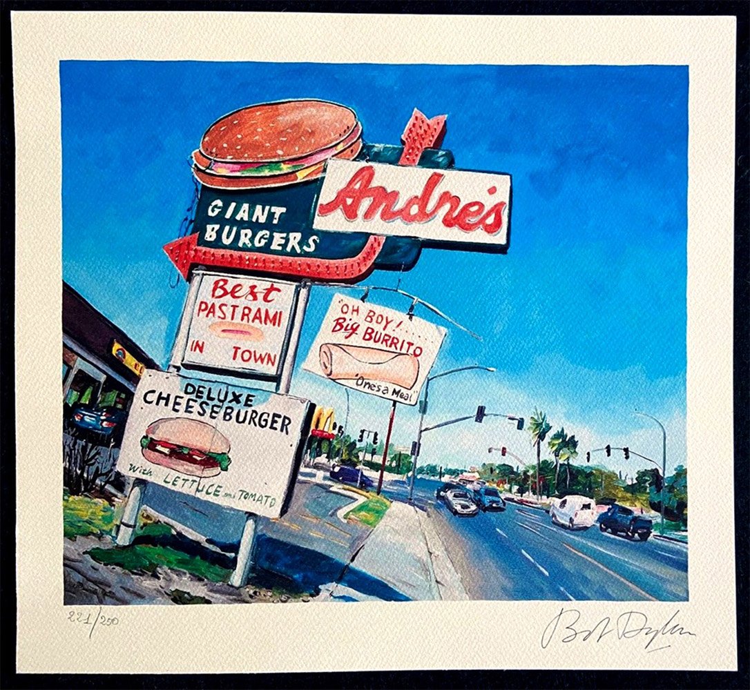 Bob Dylan 'Brundage Lane, Burger House' Limited edition lithograph (1 of 1)