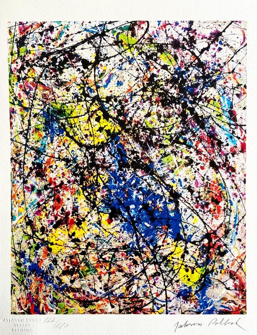 Jackson Pollock 'Un-Titled' 1978, Limited Edition Lithograph (1 of 2)
