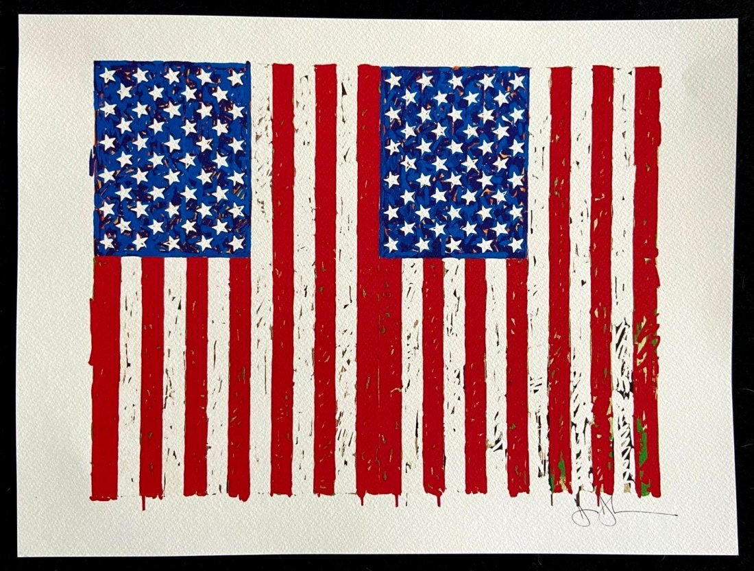 Jasper Johns 'Flage' 1978, limited edition lithograph (1 of 2)