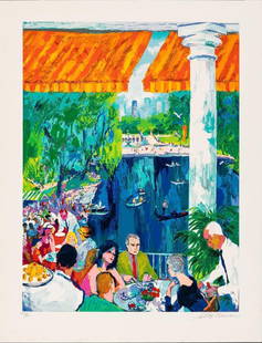 LEROY NEIMAN THE BOATHOUSE - 2003' SIGNED & NUMBERED SERIGRAPH: Artist: NEIMAN, LEROY The Boathouse Size: 37.5 X 28 INCHES Year: 2003 Medium: SERIGRAPH Edition: OF 420 Description: Hand signed and numbered by the artist. Artwork is in excellent condition. Certific