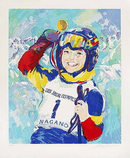 LEROY NEIMAN 'NAGANO SPECIAL OLYMPICS - 2005' SIGNED & NUMBERED SERIGRAPH: Artist: NEIMAN, LEROY Title: NAGANO SPECIAL OLYMPICS Size: 36 X 29 INCHES Image size approx 30 x 25 inches Year: 2005 Medium: SERIGRAPH Edition: OF 300 Description: Hand signed and numbered by the art