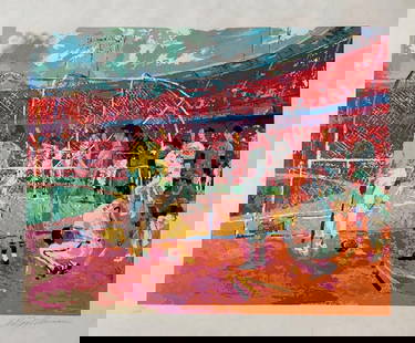 Leroy Neiman, Bay Area Baseball, Signed & Numbered Serigraph: Artist: Leroy Neiman Title: Bay Area Baseball, Year Produced: 1990 Medium: Serigraph Edition: 306/450 Size: 28 1/8" x 35 3/4" Hand Signed: Hand Signed & numbered in pencil by the artist Condition: Art