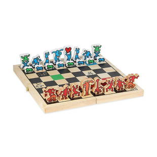 Keith Haring, Colorful Chess Set: Keith Haring, Colorful Chess Set, Enjoy a more dynamic game of chess with this set featuring iconographic pieces adapted from the collection artist Keith Haring’s most beloved works. Setting cool