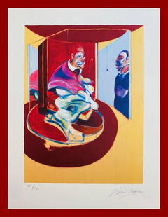 Francis Bacon -"Study For The Red Pope - 1982" Limited Edition Lithograph: Francis Bacon "Study for the Red Pope" Lithograph dapres printed in 1982 by the Metropolitan Museum Francis Bacon's signature is on the plate. The graphic work measures 33x44 cm Condition: In Excellen