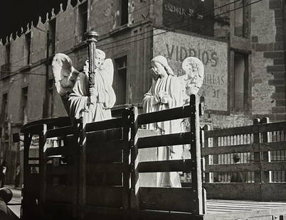 Manuel Alvarez, Angels In Truck, 1930: Photographer: Manuel Alvarez Bravo - (1902-2002) was a Mexican artistic photographer and one of the most important figures in 20th century Latin American photography. He was born and raised in Mexico