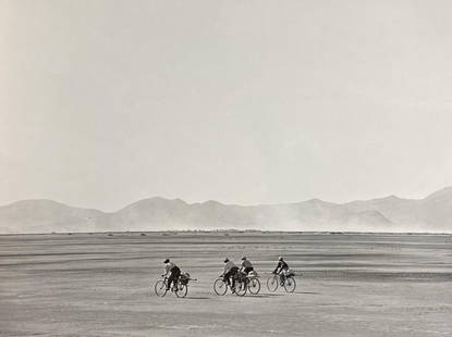 Manuel Alvarez, Bicycles On Sunday, 1966: Photographer: Manuel Alvarez Bravo - (1902-2002) was a Mexican artistic photographer and one of the most important figures in 20th century Latin American photography. He was born and raised in Mexico