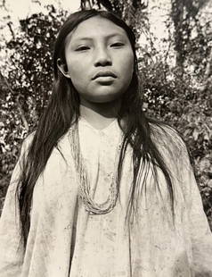 Manuel Alvarez, Margarita From Bonampak, 1949: Photographer: Manuel Alvarez Bravo - (1902-2002) was a Mexican artistic photographer and one of the most important figures in 20th century Latin American photography. He was born and raised in Mexico