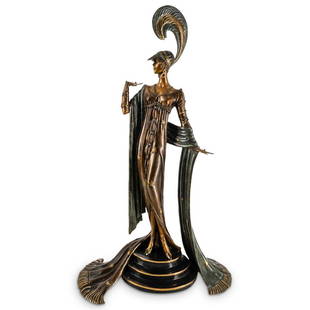 Erte (Russian-French, 1892) 'Directoire - 1985' Signed & numbered Bronze: "Directoire" (Bronze) by Erte Type: Sculpture Media: Patina on Bronze Image Dimensions: 23" High Year Produced: 1985 Edition Size: 350 Numbered, 35 AP, 9 HC Edition number: 131/350 Condition: In