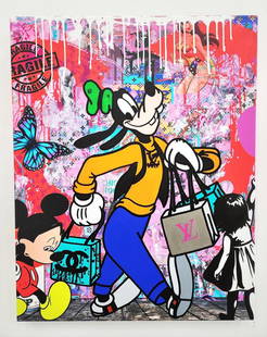 Jozza 'Going Shop - 2023' Original acrylic on canvas, 30x24: Artist: Jozza Title: 'Going Shop' Year: 2023 Media: Original acrylic on canvas Size: 24x30 Inches Hand signed "Jozza", Titled, and ID numbered on the verso. Condition: In mint condition Gallery certif