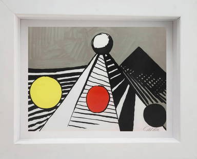 Alexander Calder 'Le Bateau Lavoir (The Laundry Boat) 1969' Lithograph Signed & Numbered: Artist: Alexander Calder Title: Le Bateau Lavoir (The Laundry Boat) Year: 1969 Medium: Lithograph Edition: 73/75 Numbered 73/75 in pencil, lower margin Signed lower right, and numbered lower left in p
