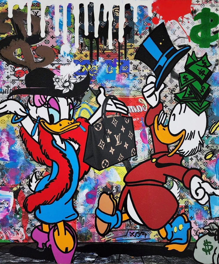 JOZZA 'CASH EVERYWHERE - 2023' ORIGINAL ACRYLIC ON CANVAS, 24X20 (1 of 3)