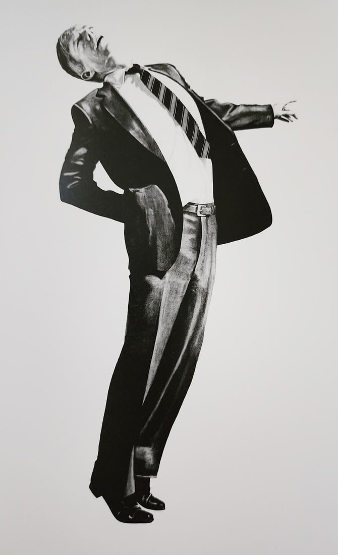 Robert Longo, Untitled from 'Man in the cities - 1980': Robert Longo Untitled from 'Man in the cities' 1980 from Vintage portfolio catalogue printed in Japan 1986 Offset Lithograph paper size: 12 x 8 inches Matted: 20 x 16 inches Condition Grade: Extra Fin