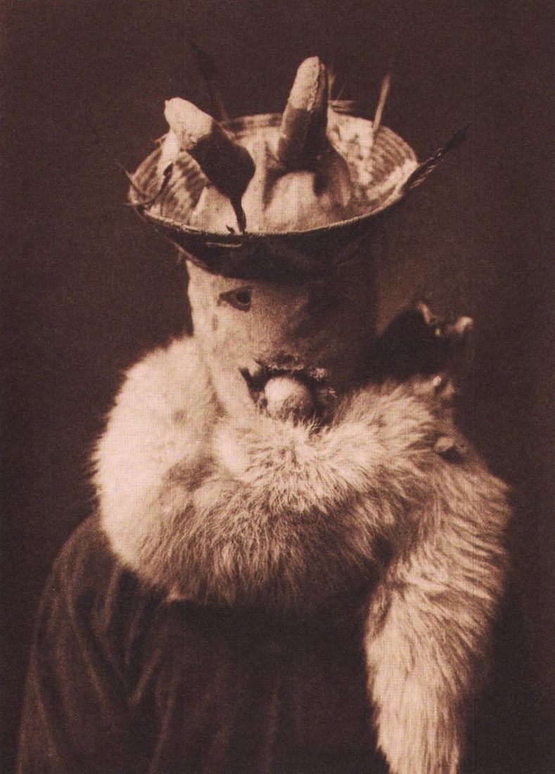 Edward S. Curtis, PLATE 31 Ga askidi Navaho (God of the Harvest), 1904: Photographer: Edward S. Curtis (American, 1868 - 1952) - renowned photographer of the American West and the Native American Indian. Title: FIG. 45 Curtis Studio, (Edward S. Curtis and His Daughter Bet