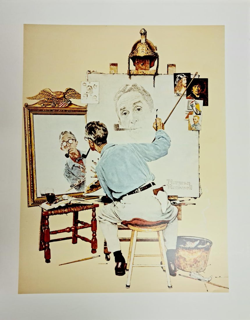 Norman Rockwell, Triple Self-Portrait (1 of 3)