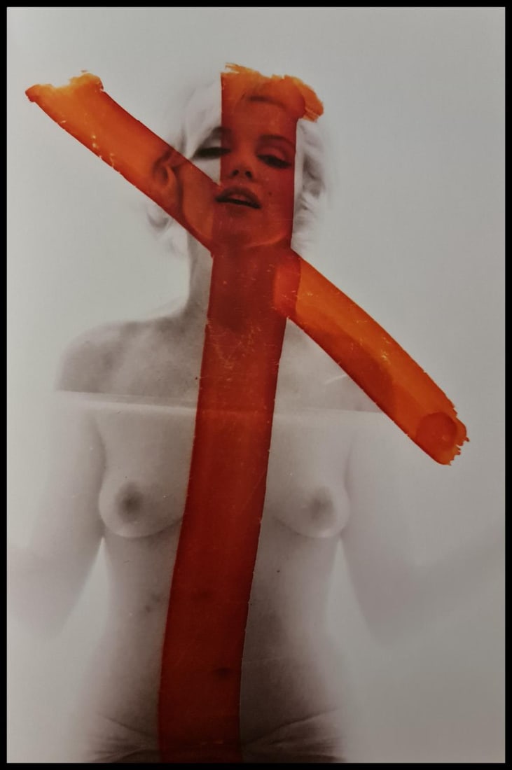Bert Stern, Marilyn Monroe photo crossed out by Marilyn: Photographer: Bert Stern Subject/Title: Marilyn Monroe photo crossed out by Marilyn Date Of Negative: 1939 Type Of Print: Sheet Fed Photogravure/Heliogravure Date Of Print: 2000 Publisher: teNeues Pap
