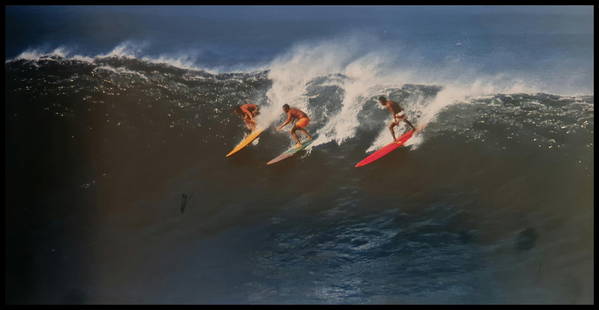 Leroy Grannis, Waimea Bay, 1968: Photographer: LeRoy Grannis (1917-2011) captured the early surf lifestyle of Southern California unlike any other of his generation. Subject/Title: Waimea Bay Date Of Negative: 1968 Type Of Print: Fin