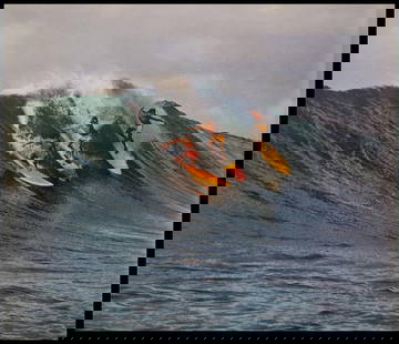 Leroy Grannis, Waimea Bay, circa 1972: Photographer: LeRoy Grannis (1917-2011) captured the early surf lifestyle of Southern California unlike any other of his generation. Subject/Title: Waimea Bay Date Of Negative: circa 1972 Type Of Prin